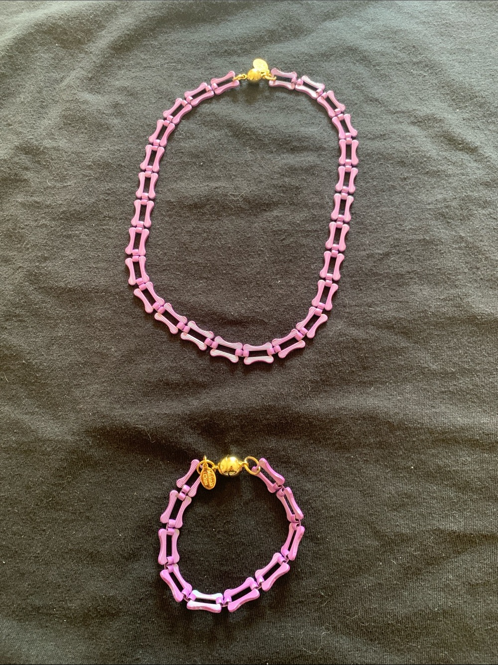 Melanie Clara Shimmer Lilac Aruba Necklace and Bracelet Set by Alexa Rae